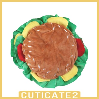 [Cuticate2] หมวกแฮมเบอร์เกอร์ ขนาดเล็ก สําหรับสัตว์เลี้ยง สุนัข แมว