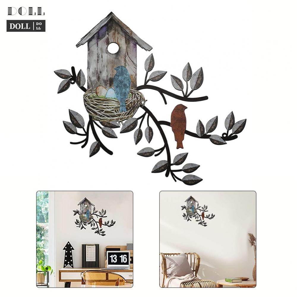 new-metal-art-wall-art-wall-brown-wall-decor-with-birdhouse-birds-metal-tree