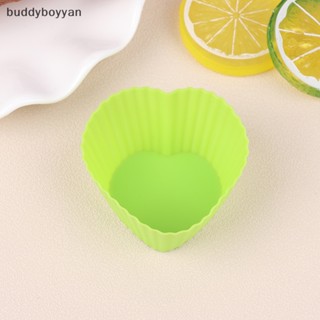 Bbth ถ้วยซิลิโคน ทรงสี่เหลี่ยม รูปหัวใจ สําหรับทํามัฟฟิน เค้ก พุดดิ้ง DIY 10 ชิ้น
