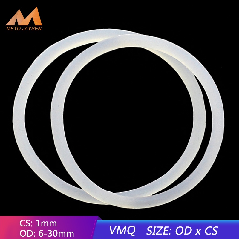vmq-โอริงซีล-cs-หนา-1-มม-โอริง-od-6-มม-30-มม-สีขาว-แบบเปลี่ยน-สําหรับสกรู-และแหวนซีล-50-ชิ้น-ต่อชุด