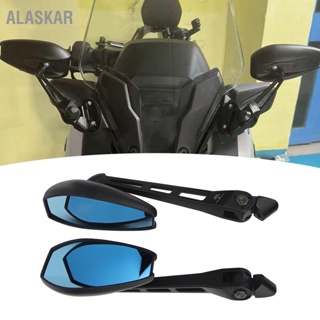  ALASKAR กระจกมองหลังรถจักรยานยนต์พร้อมชุดยึดไปข้างหน้ากระจกมองข้างแบบอะโนไดซ์ชุด Fit สำหรับ X-MAX 300
