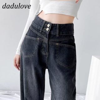 DaDulove💕 New American Style Ins High Street Hip Hop Jeans Niche High Waist Wide Leg Pants plus Size Trousers