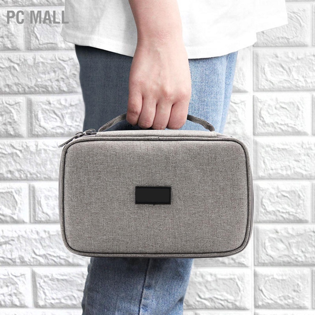 PC Mall Travel Cable Storage Case กันน้ำมัลติฟังก์ชั่นแบบพกพากระเป๋า ...