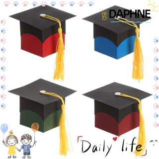 Daphne 10 ชิ้น ปริญญาตรี หมวก กระเป๋า DIY ยินดีกับอุปกรณ์ปาร์ตี้ แพกเกจของขวัญ ที่ใส่กระดาษ