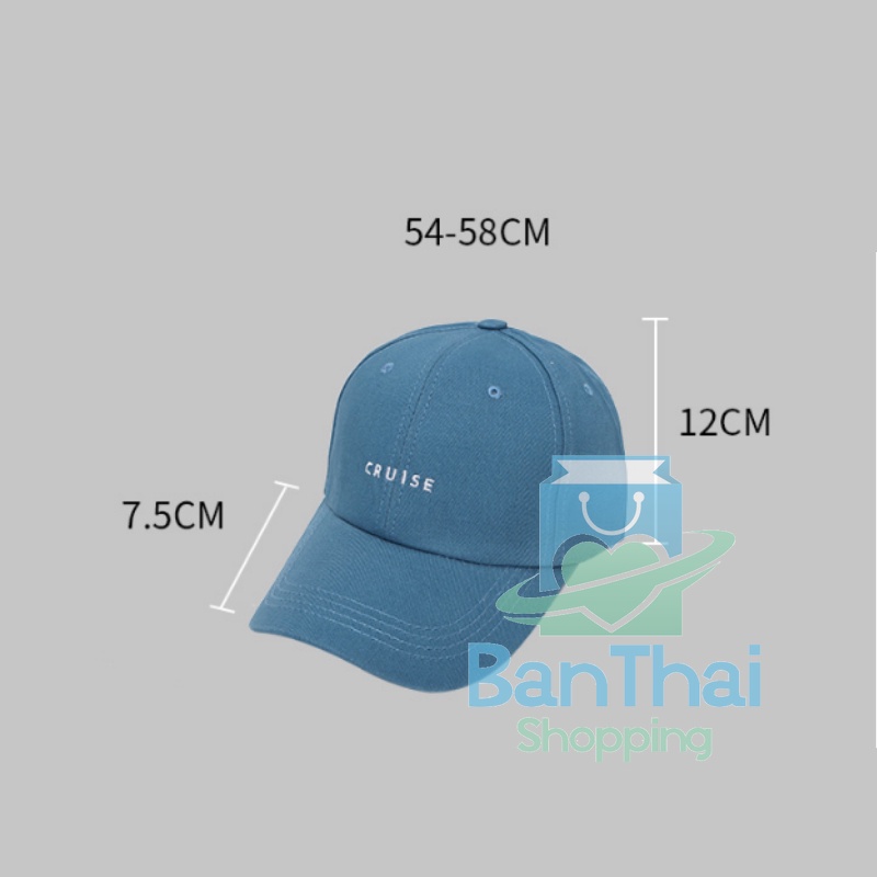 หมวกแก๊ปเบสบอล-ปัก-cruise-ปรับสายได้-cap-ins-cotton-แฟชั่นสไตล์เกาหลี-bt99