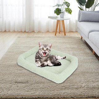 [Fenteer1] เบาะที่นอน ทรงสี่เหลี่ยมผืนผ้า ให้ความอบอุ่น ขนาดเล็ก ซักทําความสะอาดได้ สําหรับสัตว์เลี้ยง สุนัข แมว