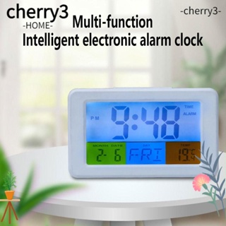 Cherry3 นาฬิกาปลุกดิจิทัล ไฟแบ็คไลท์ รูปตัวเลข ติดข้างเตียงนอน