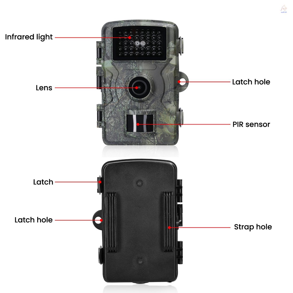กล้องอินฟราเรดตรวจจับสนาม-16mp-1080p-2-0-นิ้ว-หน้าจอสี-tft-ip66-กันน้ํา-12-ภาษา