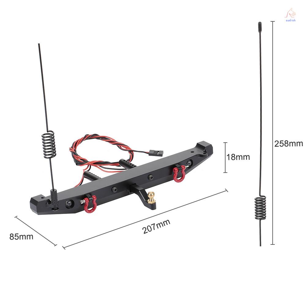 กันชนหลังรถบังคับ-พร้อมเสาอากาศไฟท้าย-led-2-ดวง-สําหรับ-trx-4-rc4wd-axial-scx10