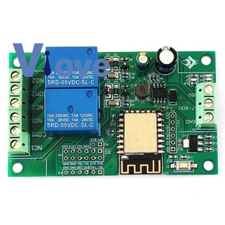 โมดูลรีเลย์สวิตช์ ESP8266 ESP-12F WIFI 2CH 5V 8-80V สําหรับ ARDUINO IDE Smart Home APP รีโมตคอนโทรล