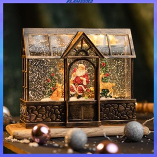 [Flameer2] โคมไฟซานตาคลอส คริสต์มาส พร้อมกล่องดนตรี สําหรับตกแต่งบ้าน