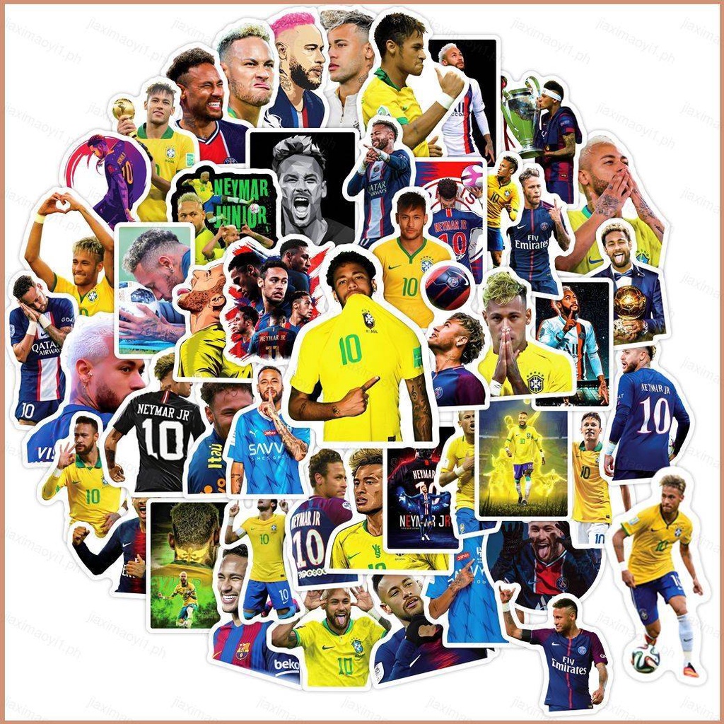 สติกเกอร์-ลายฟุตบอล-neymar-star-กันน้ํา-สําหรับติดตกแต่งแล็ปท็อป-สเก็ตบอร์ด-แก้วน้ํา-23-50-ชิ้น-ต่อชุด