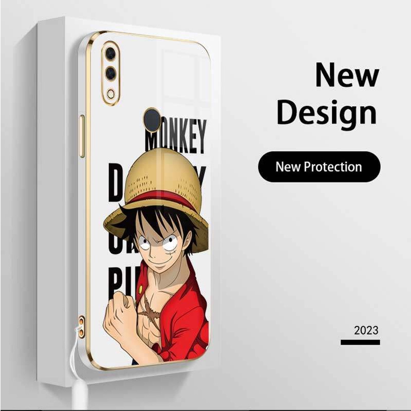เคสโทรศัพท์มือถือ-ซิลิโคนนิ่ม-ป้องกันกล้อง-ลายการ์ตูนลูฟี่-onepiece-หรูหรา-พร้อมสายคล้อง-สําหรับ-huawei-y9-2019-enjoy-9-plus