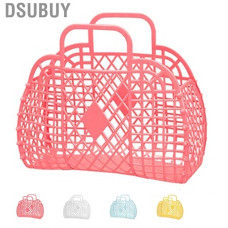 Dsubuy Hollow Storage  Plastic Reusable Portable Foldable Bag for Beach Home Bedside Shopping Toys Clothes