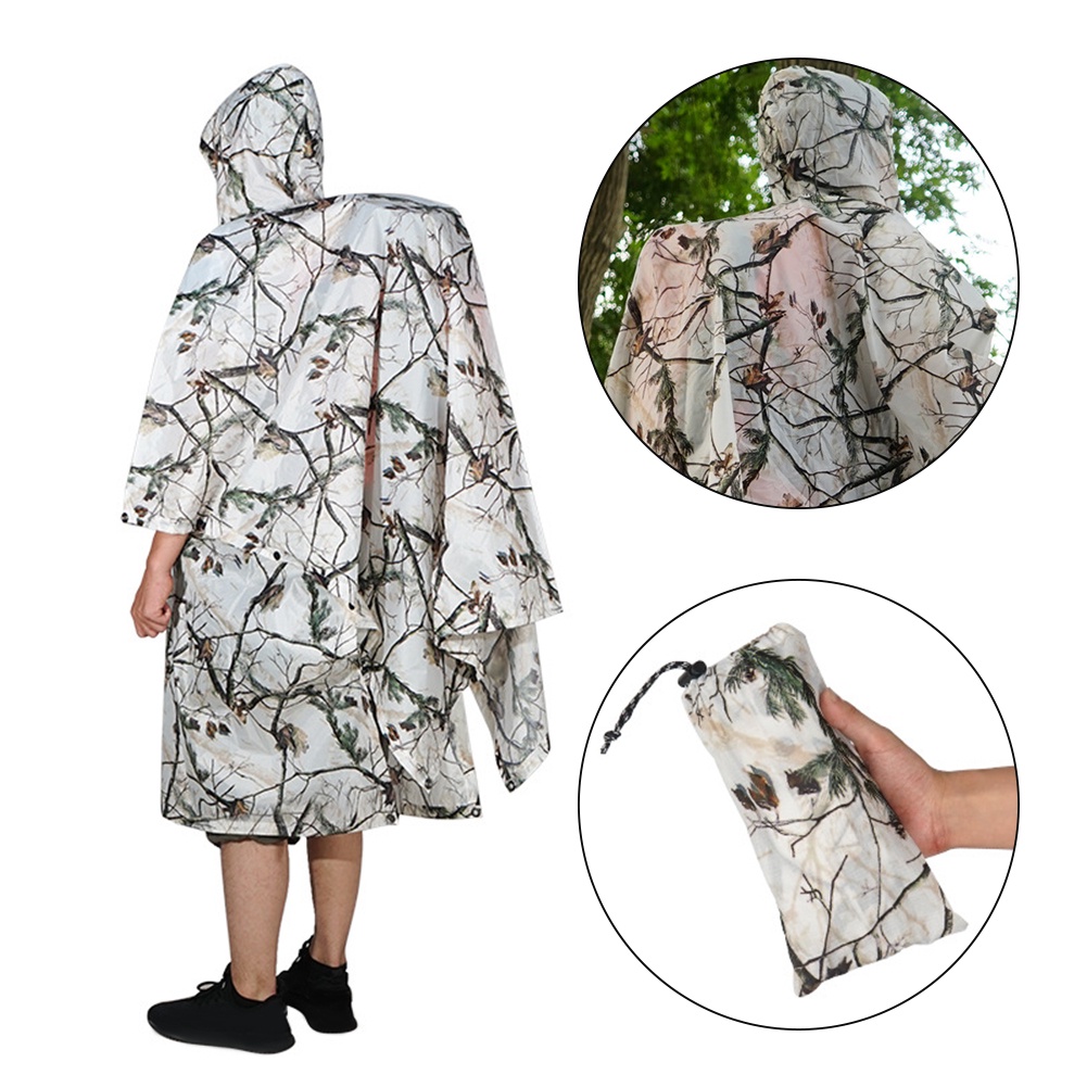 เสื้อกันฝน-ผ้าโพลีเอสเตอร์-กันน้ํา-แบบพกพา-อเนกประสงค์-น้ําหนักเบา-สําหรับผู้ใหญ่-3-in-1