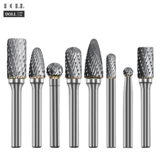 ⭐NEW ⭐8pcs 1/4in Shank Diameter Double Cut Rotary Files Metal Grinding Tool Drill Bits