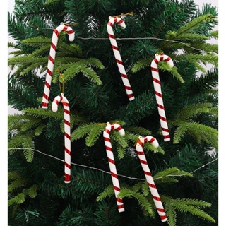 ชุดพร็อพถ่ายรูป ต้นคริสต์มาส สีแคนดี้ สําหรับตกแต่งต้นคริสต์มาส 6 ชิ้น