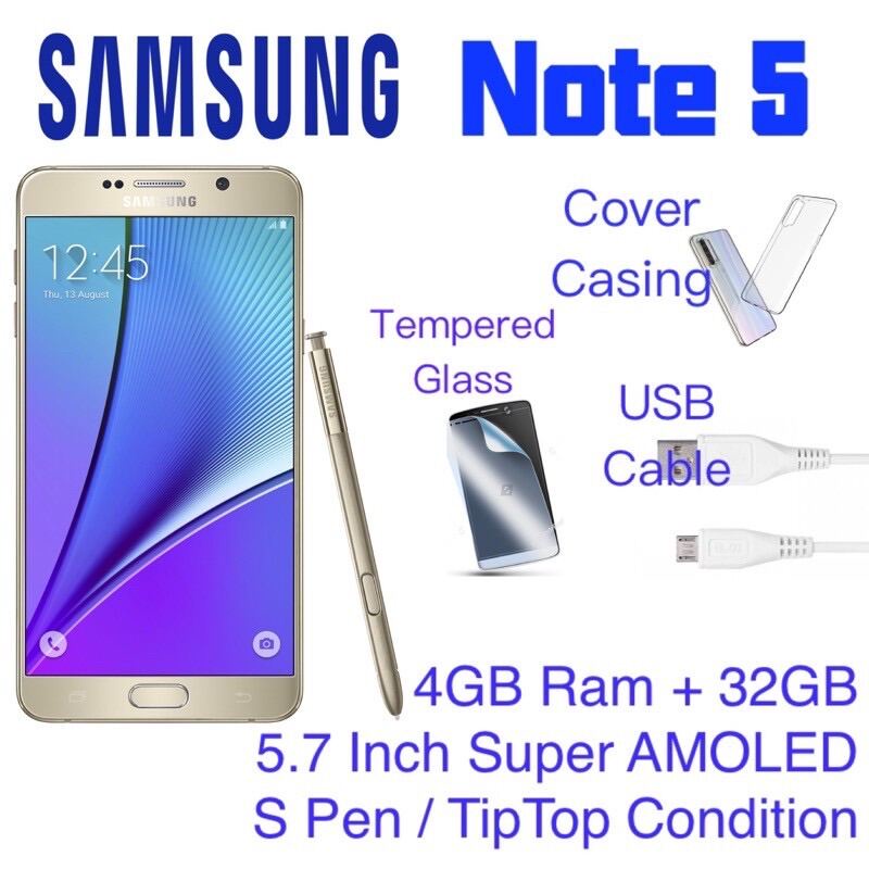 สมาร์ทโฟน Samsung Galaxy Note 5 - S Pen แรม 4GB รอม 32GB / 64GB รอม 5.7 ...