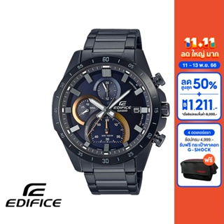 CASIO นาฬิกาข้อมือผู้ชาย EDIFICE รุ่น EFR-571DC-2AVUDF สายสเตนเลสสตีล สีดำ