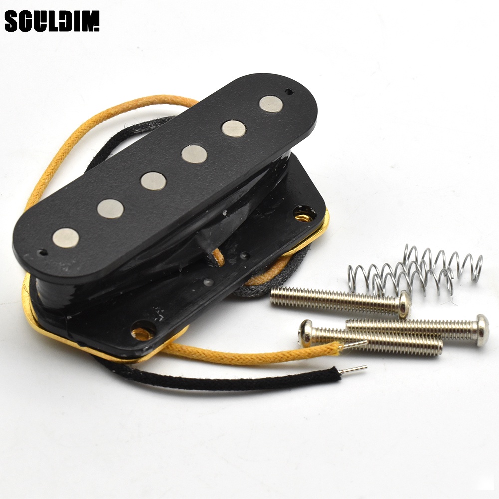 FLEOR Single Coil Pickup Gitaar Hals Pickups 50mm Alnico 5 Magneet 8 9k Voor Tl Te Elektrische Onderdelen Chroom 1700592203