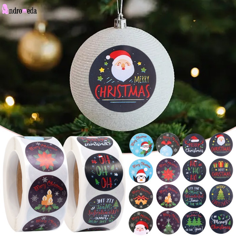 500-ชิ้น-merry-christmas-diy-สติกเกอร์-ทรงกลม-snowman-ต้นคริสต์มาส-แท็ก-ซองจดหมาย-ปิดผนึก-ผลิตภัณฑ์บรรจุภัณฑ์-สติกเกอร์ตกแต่ง