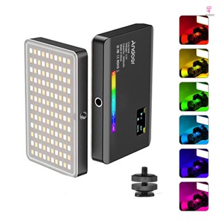 Andoer-2 Rechargeable RGB LED Video Light Photography Lamp CRI95+ Dimmable Fill Light for Vlog Live Streaming