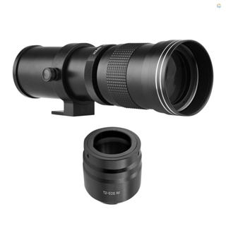 {Fsth} เลนส์ซูมกล้อง MF Super Telephoto F/8.3-16 เมาท์ T2 420-800 มม. พร้อมแหวนอะแดปเตอร์เมาท์ RF เกลียว 1/4 แบบเปลี่ยน สําหรับกล้อง Canon EOS R R3 R5 R5C R6 RP RF