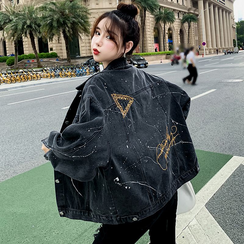 เสื้อแจ็กเก็ตยีน-ทรงหลวม-ขนาดเล็ก-ระดับไฮเอนด์-แฟชั่นฤดูใบไม้ผลิ-และฤดูใบไม้ร่วง-สําหรับผู้หญิง-2023