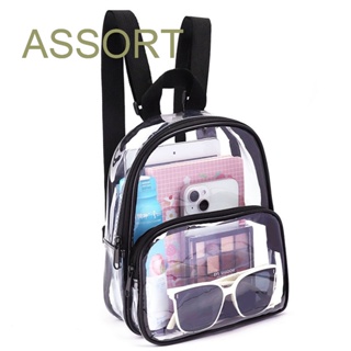 Ass กระเป๋าเป้สะพายหลัง PVC แบบใส ขนาดเล็ก กันน้ํา เหมาะกับการเดินทาง ไปโรงเรียน สํานักงาน แฟชั่นสําหรับผู้หญิง