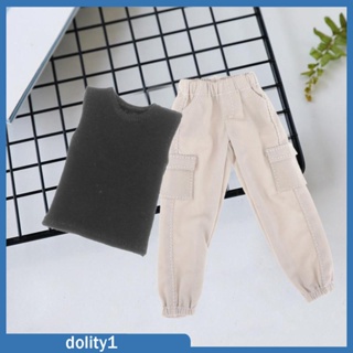 [Dolity1] ฟิกเกอร์กางเกงคาร์โก้ และเสื้อกล้าม สเกล 1/12 แฮนด์เมด แฟชั่น อุปกรณ์เสริม สําหรับผู้ชาย 6 นิ้ว