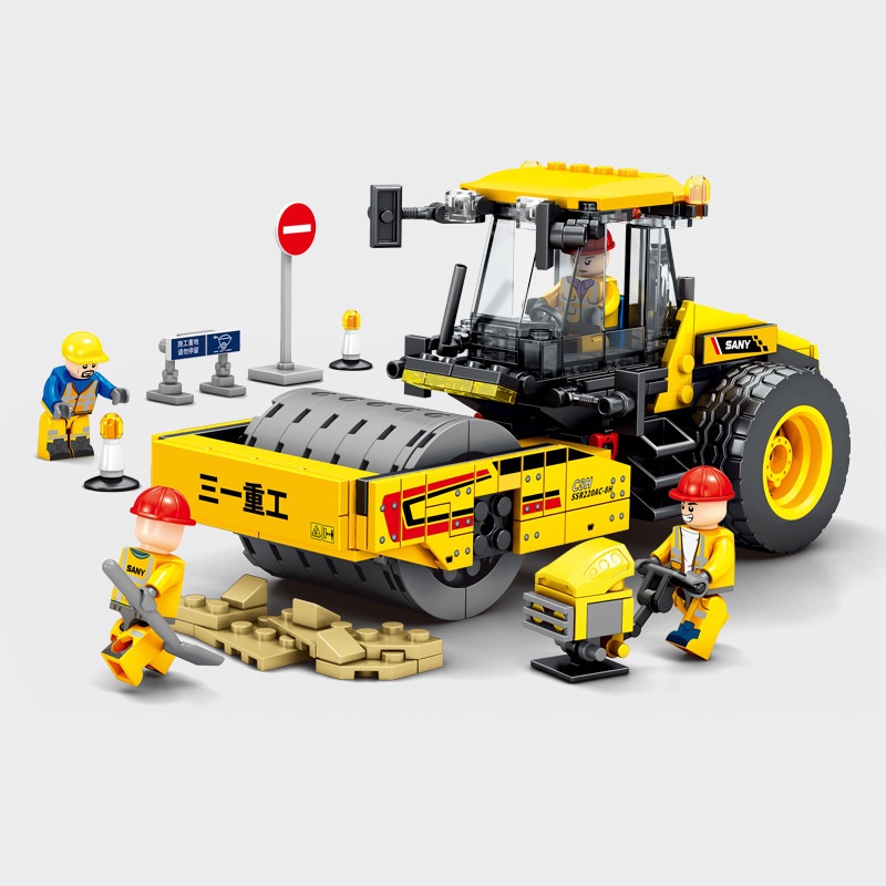 sembo-block-บล็อก-sembo-712018-21-ก่อสร้างเทคนิค-sany-excavator-bulldozer-โมเดลของเล่นอาคารบล็อกเด็ก-diy-อิฐของขวัญเด็กผู้ชาย