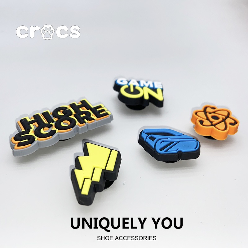 corcs-jibbitz-game-series-crocs-หัวเข็มขัดรองเท้า-ลายการ์ตูนน่ารัก-หัวเข็มขัดตกแต่ง-crocs-charms-แฟชั่นเกาหลี-รองเท้าดอกไม้