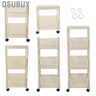 Dsubuy Kitchen Storage Shelf Organizer  Movable Rack Beige Punching Free for Bedroom