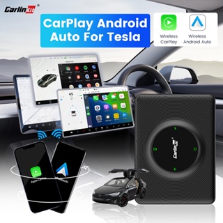 CarlinKit 5.0 อัพเกรด Universal CarPlay ไร้สาย Android Auto Model 3 รุ่น Y X S 5Ghz WiFi CarPlay Ai Box SpotifyWaz สำหรับ Tesla