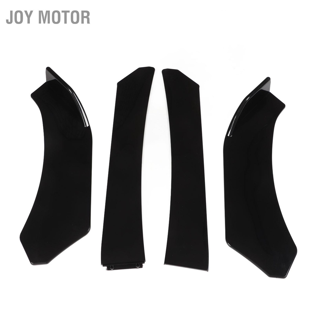 JOY Motor 4PCs กันชนหน้ากันชนสปอยเลอร์ Glossy Black สไตล์ Universal