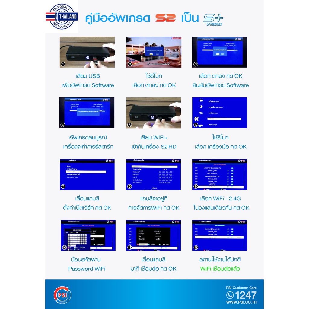 DONGLE WIFI PLUS + ใช้กั กล่อง PSI รุ่น เฉพาะS2 HD ใหม่ อร์นสีเขียว และ ...