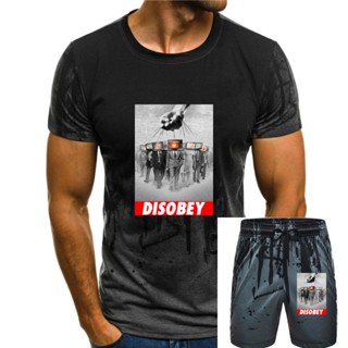 เสื้อยืดแขนสั้น ผ้าฝ้าย พิมพ์ลาย Disobey Anonymous แฟชั่นฤดูร้อน สําหรับผู้ชาย