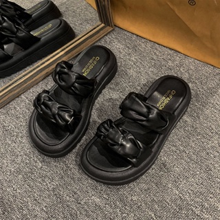 Leosoxs  องเท้าแตะหญิง รองเท้าแตะ ลำลองสำหรับผู้หญิง พื้นรองเท้าหนามาก  Korean Style Trendy ทันสมัย Stylish B90H1R7 36Z230909
