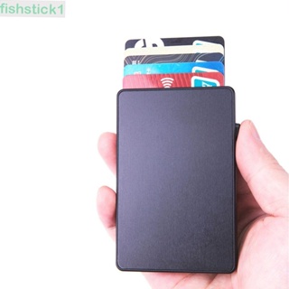 Fishstick1 กล่องเก็บบัตรเครดิต Rfid อลูมิเนียมอัลลอย กันขโมย หลากสี