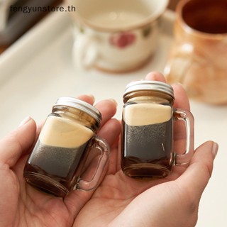 Yunstore ขวดโหลใส่น้ําผึ้ง นม กาแฟ น้ําผลไม้ ขนาดเล็ก แบบพกพา กันรั่ว พร้อมฝาปิด สําหรับปาร์ตี้ บาร์ วอดก้า วิญญาณ