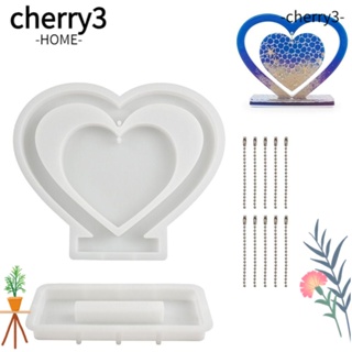 Cherry3 แม่พิมพ์ซิลิโคนเรซิ่นอีพ็อกซี่ รูปหัวใจ แฮนด์เมด DIY สําหรับทํากรอบรูป ตกแต่งโต๊ะ