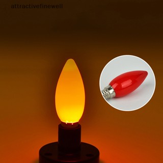 [attractivefinewell] หลอดไฟ led E12 E14 สีแดง สําหรับตกแต่ง 1 ชิ้น