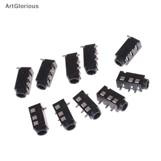 Art แจ็คเชื่อมต่อหูฟัง PCB ตัวเมีย PJ-320D 4 Pins SMD 3.5 มม. 10 ชิ้น