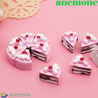 Anemone เค้กบ้านตุ๊กตา ขนาดเล็ก งานฝีมือ เครื่องประดับ ตกแต่งโต๊ะ แกล้งทําเป็นเล่น ของเล่นบ้านตุ๊กตา อุปกรณ์ครัว ของเล่นเด็ก