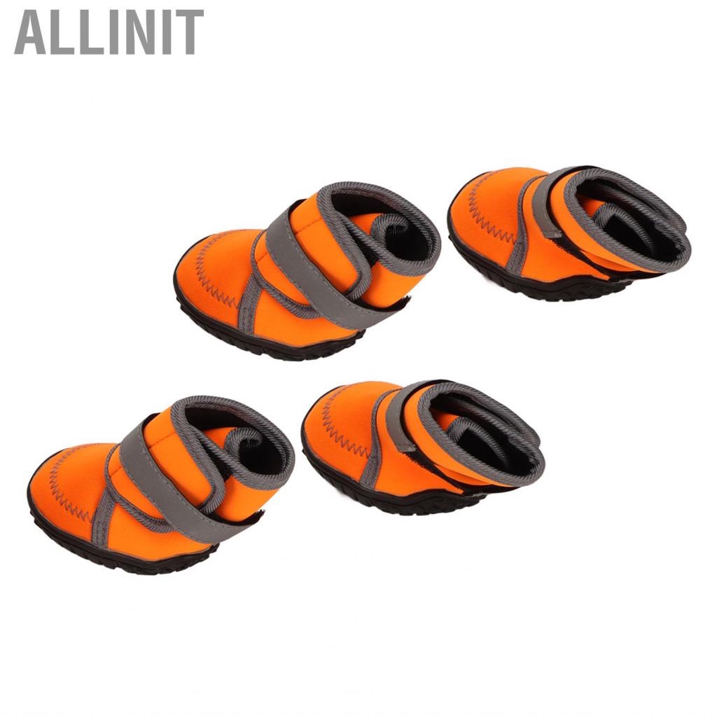 allinit-dog-shoes-booties-comfortable-reflective-straps-wear-resistant-for-hiking-outdoor