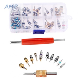 ⚡NEW 9⚡Complete Car Air Conditioning Valve Core Kit 102Pcs for Professional Maintenance