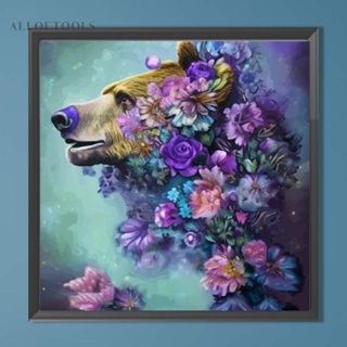ชุดงานจิตรกรรมเม็ดบีด ทรงเพชรกลม รูปหมี 5D สําหรับตกแต่งบ้าน DIY ✅ [alloetools.th]