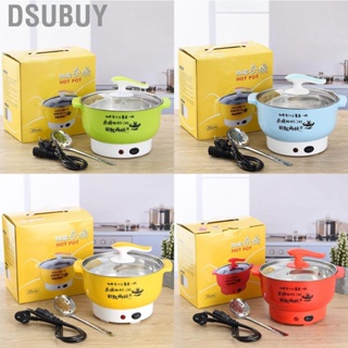 Dsubuy Electric Cooking Pot 1.8L 400 to 800W Stainless Steel Inner Wall 2 Modes Overheating Protection Cooker