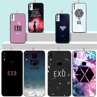 เคสโทรศัพท์มือถือแบบนิ่ม ลายโลโก้ EXO สีดํา สําหรับ Vivo Y95 Y93 Y91 C Y81 Y81s Y71 V5 V5s Y67 Y69 H16