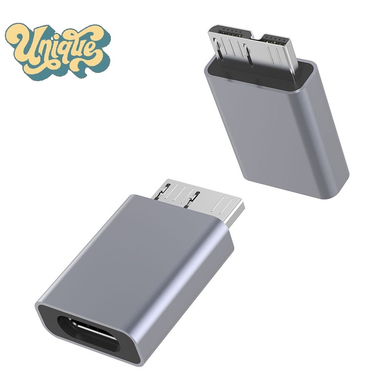 (Unique) อะแดปเตอร์เชื่อมต่อ USB Type C Female to USB 3.0 Micro B Male ...